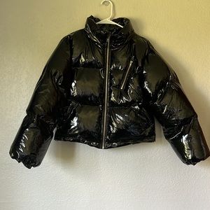 Boohoo Shiny Puffer Coat